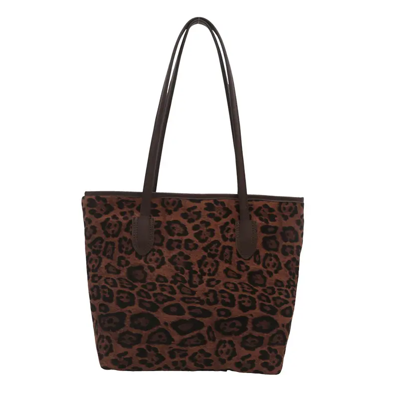 Women Leopard Print Shoulder Bag 2024 Autumn Winter Fashion Tote - Image 6