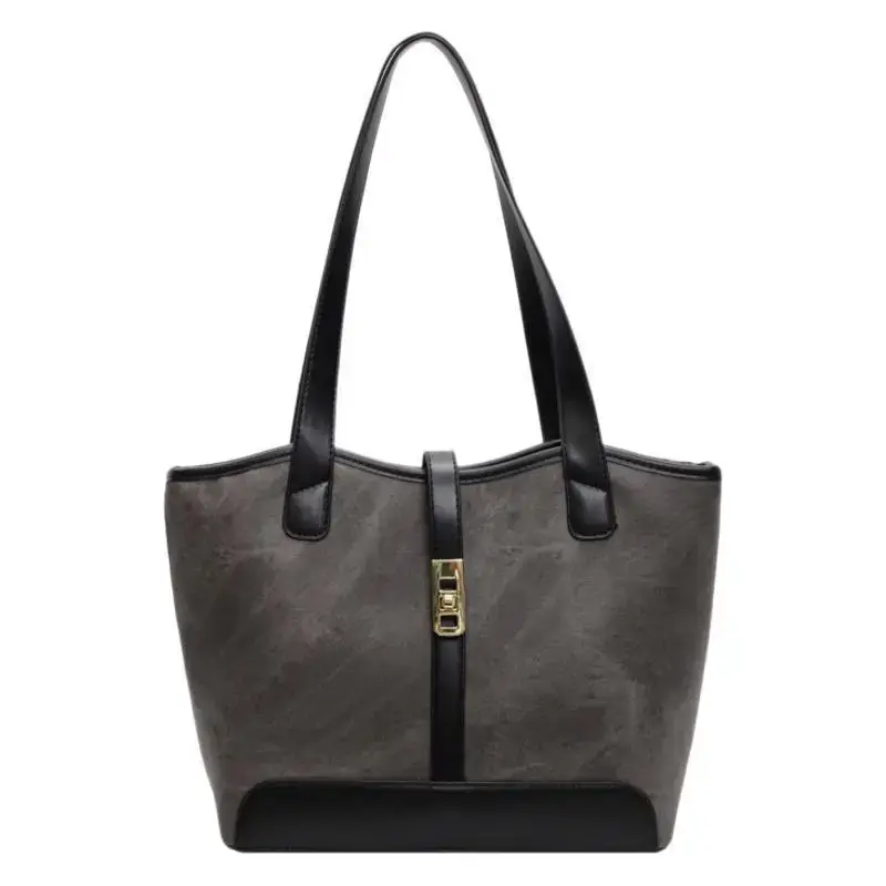 2024 French Retro Contrast Tote Bag Shoulder Crossbody - Image 9