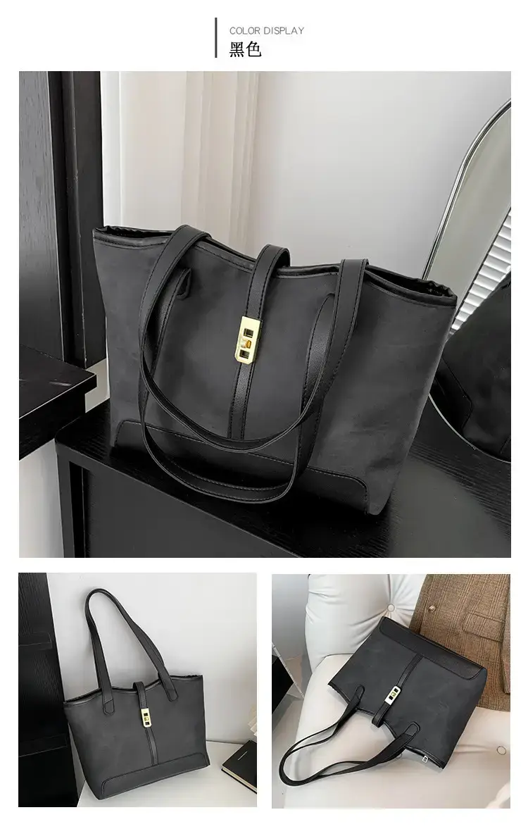 2024 French Retro Contrast Tote Bag Shoulder Crossbody — feature 21