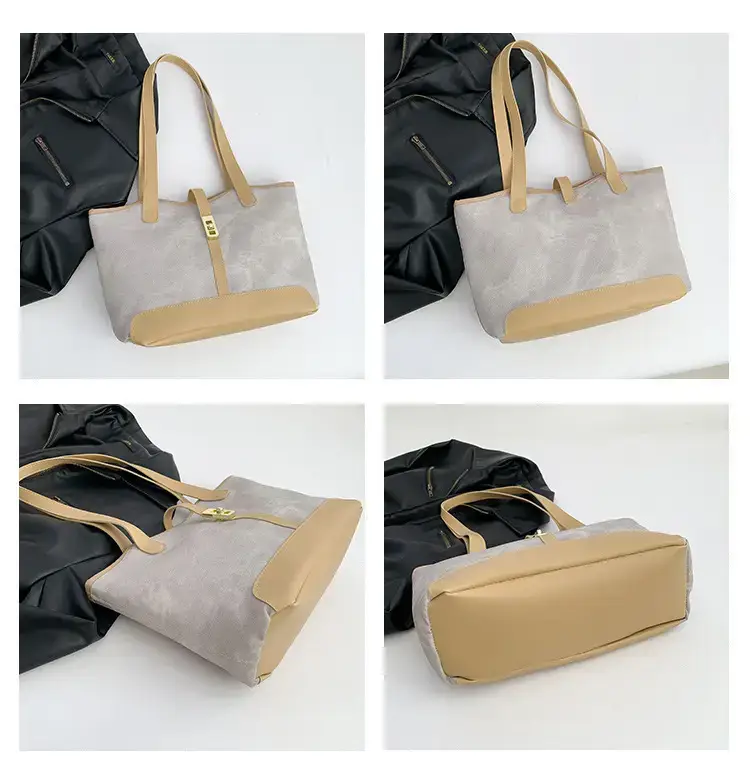2024 French Retro Contrast Tote Bag Shoulder Crossbody — feature 8