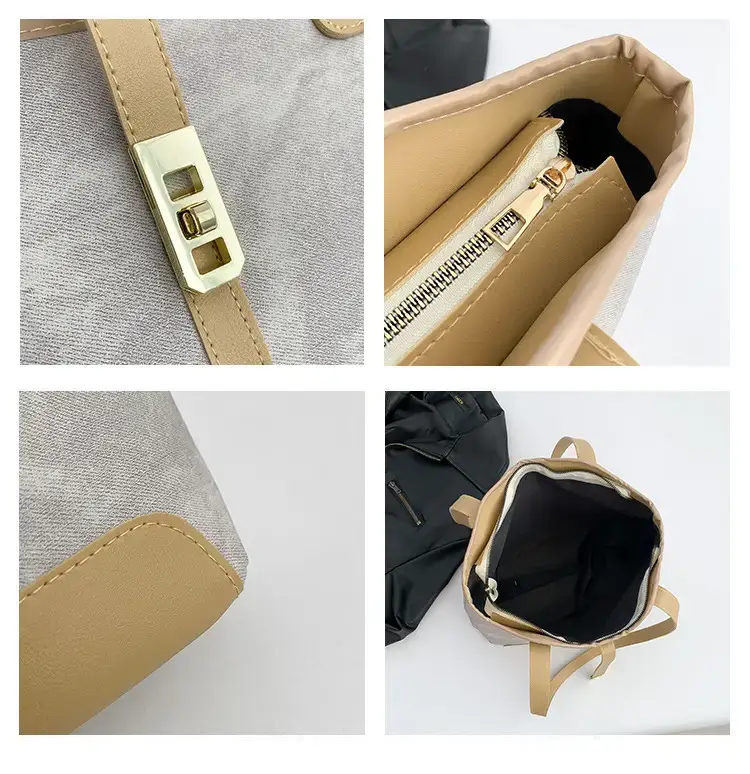 2024 French Retro Contrast Tote Bag Shoulder Crossbody — feature 9