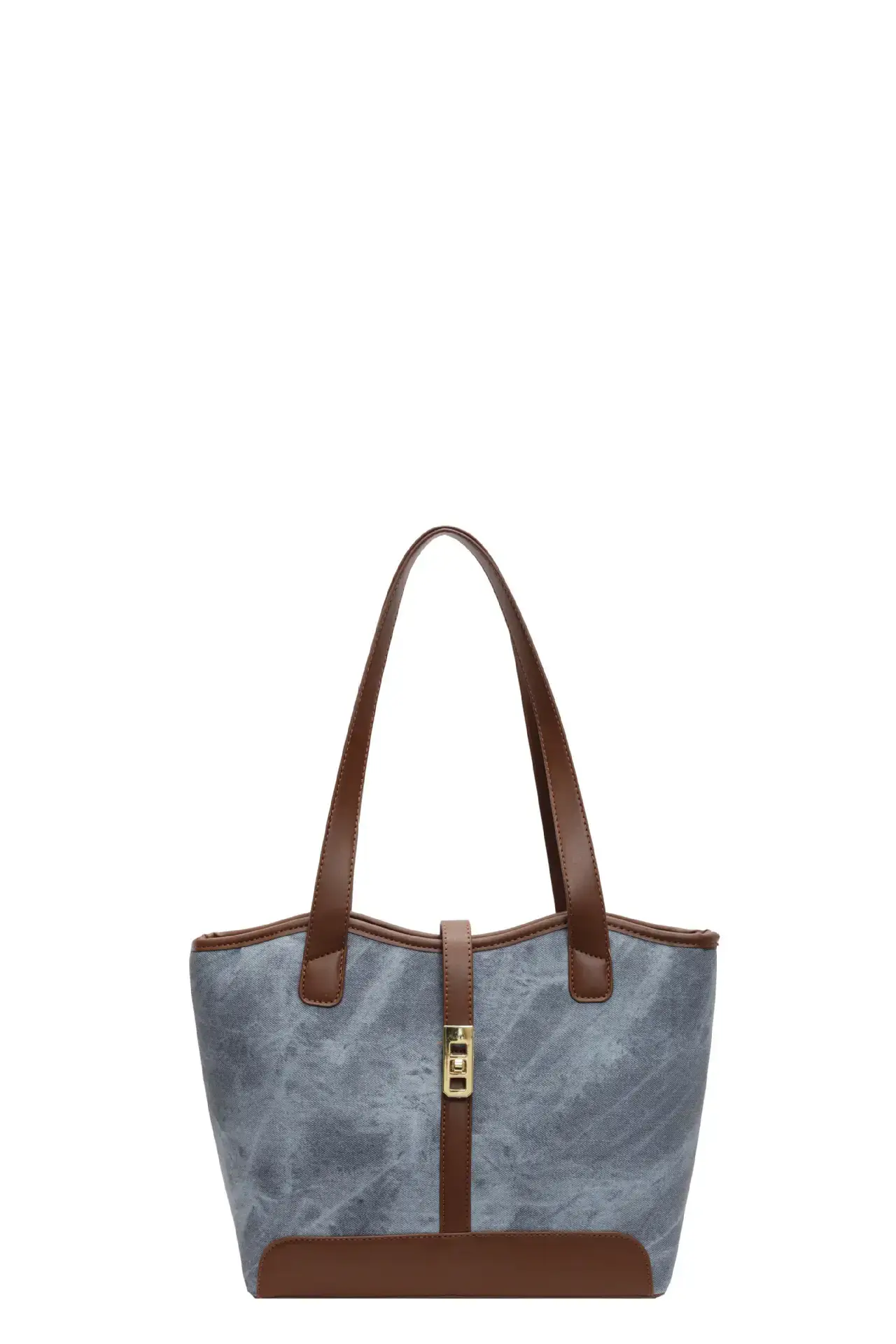 2024 French Retro Contrast Tote Bag Shoulder Crossbody - Image 3