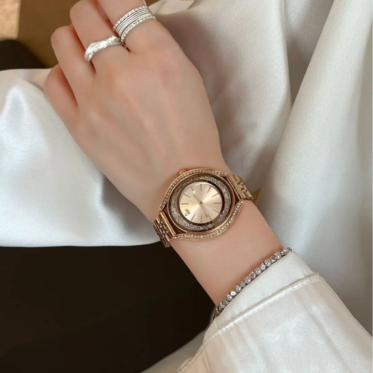 Women's Diamond Waterproof Quartz Watch for Gift - Image 7