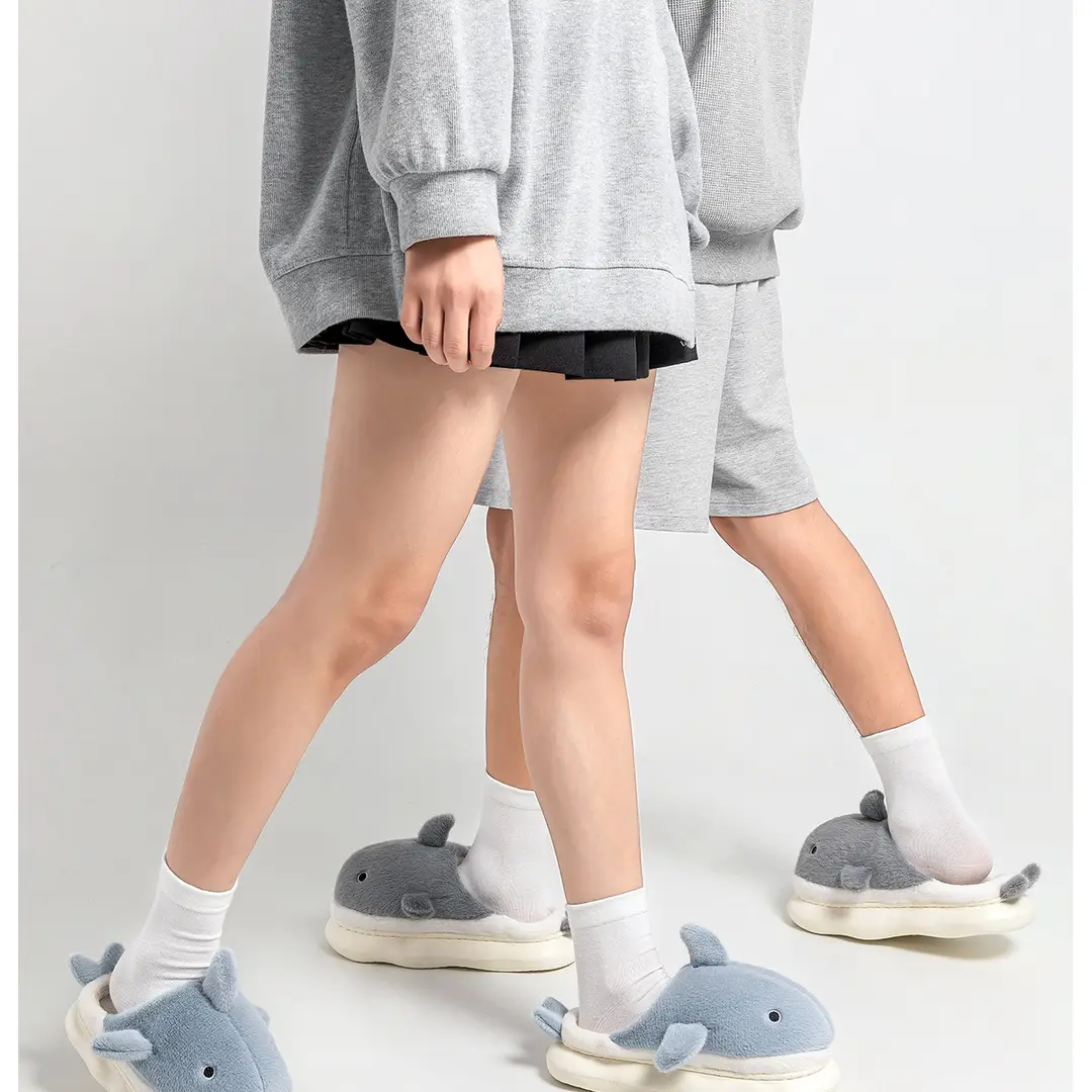 Thick-Soled Cotton Slippers for Women, Autumn and Winter 2026 New Model, Indoor Home Non-Slip Fleece-Lined Couple's Cotton Slippers, Men's Outdoor Wear — feature 7