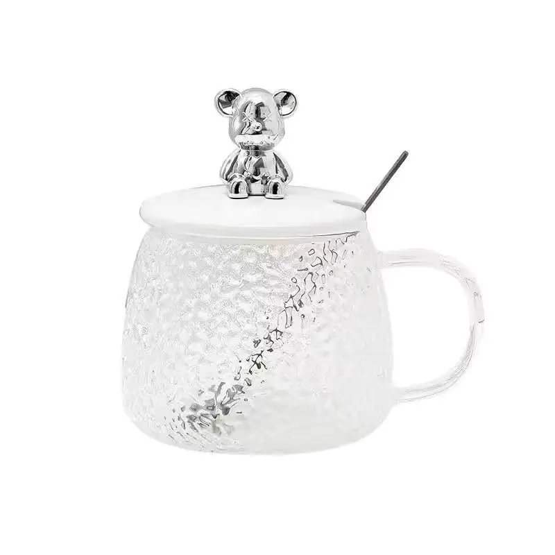 Glass Water Cup with Hammer Bear Top - Image 6