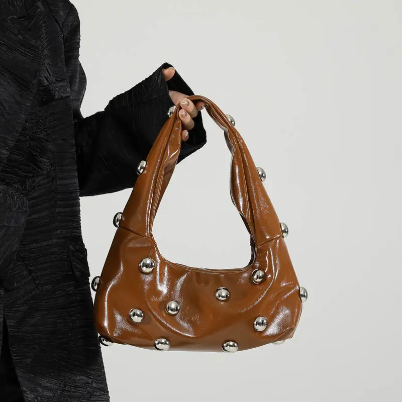 White Pearl Button Shoulder Bag for Women - Image 7
