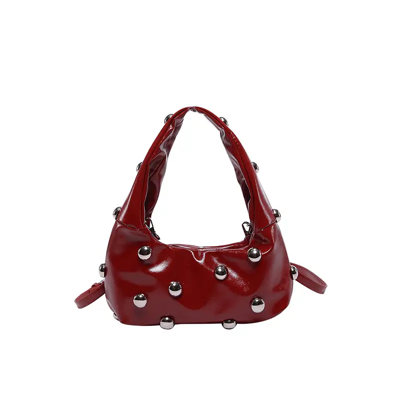 White Pearl Button Shoulder Bag for Women - Image 3