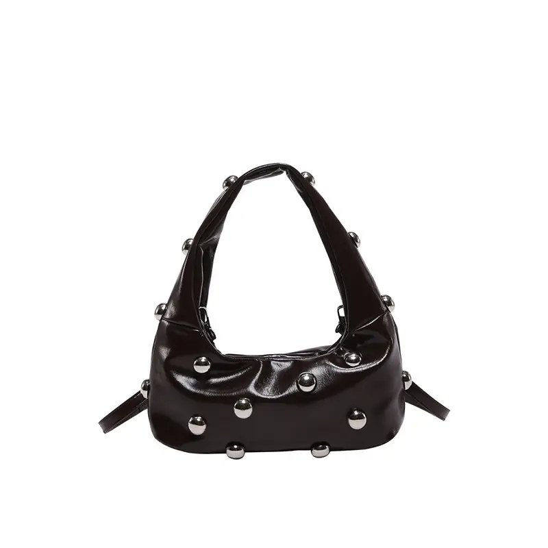 White Pearl Button Shoulder Bag for Women - Image 4