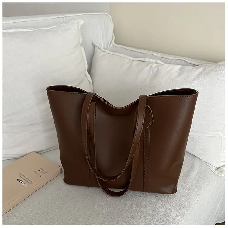 Large Capacity Brown Leather Tote Bag for Women β feature 15