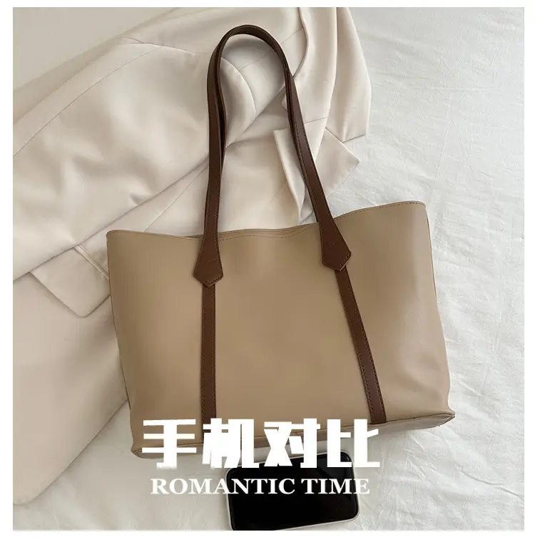 Large Capacity Brown Leather Tote Bag for Women β feature 2