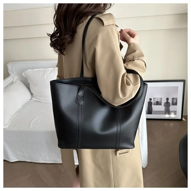 Large Capacity Brown Leather Tote Bag for Women β feature 27