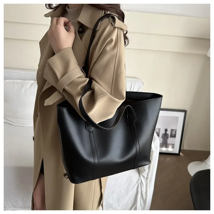 Large Capacity Brown Leather Tote Bag for Women β feature 30