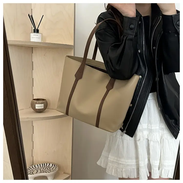 Large Capacity Brown Leather Tote Bag for Women β feature 32