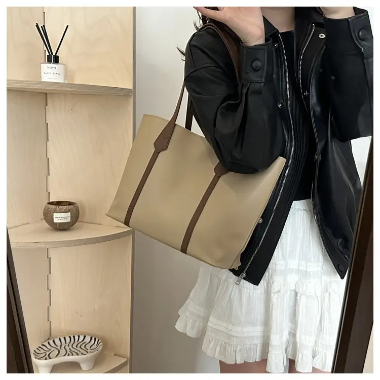 Large Capacity Brown Leather Tote Bag for Women β feature 33