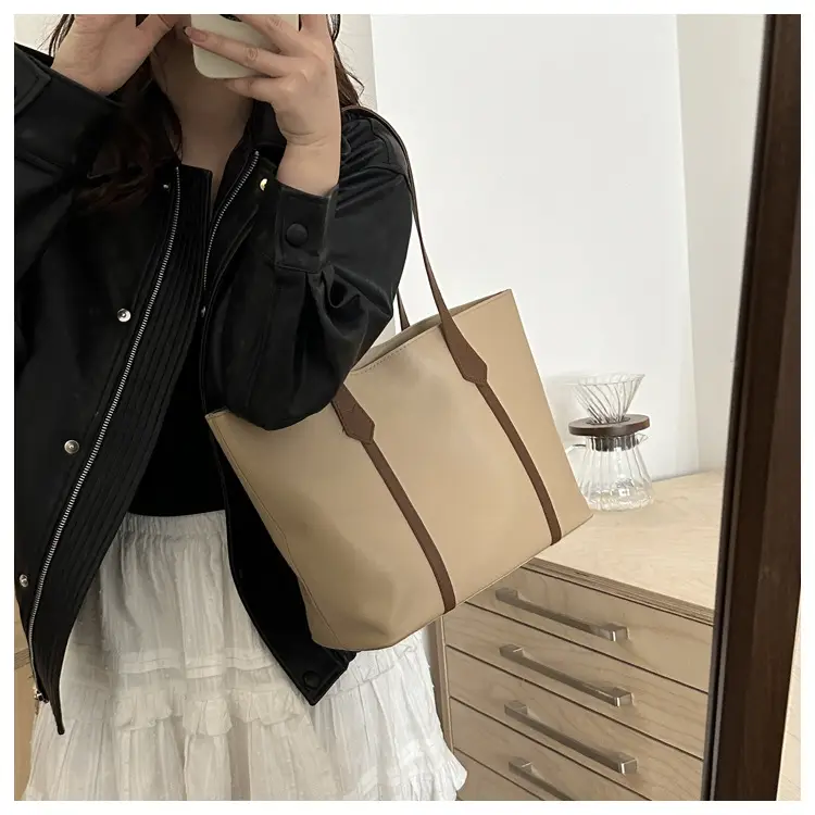 Large Capacity Brown Leather Tote Bag for Women β feature 37