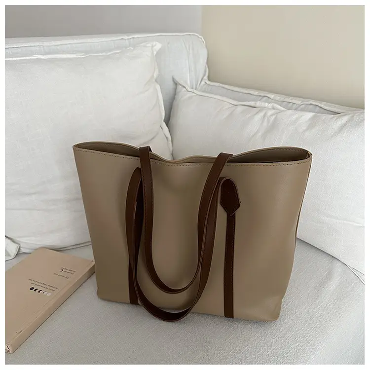 Large Capacity Brown Leather Tote Bag for Women β feature 9