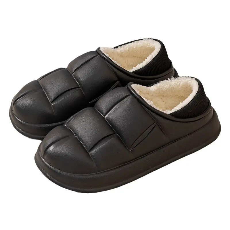 Jialiya Waterproof Cotton Slippers for Men Winter 2025 New Indoor Home Thick-Soled Non-Slip Couple Outer Wear Cotton Shoes for Women - Image 10