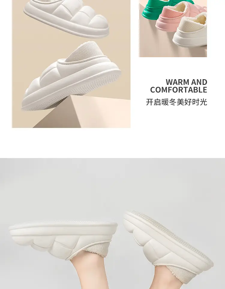 Jialiya Waterproof Cotton Slippers for Men Winter 2025 New Indoor Home Thick-Soled Non-Slip Couple Outer Wear Cotton Shoes for Women — feature 18