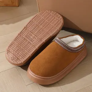2024 Waterproof Fleece Lined Slippers Brown - Image 2