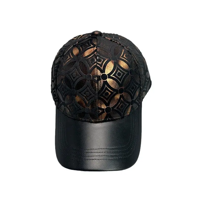 Men Women Red Patterned Baseball Cap - Image 8
