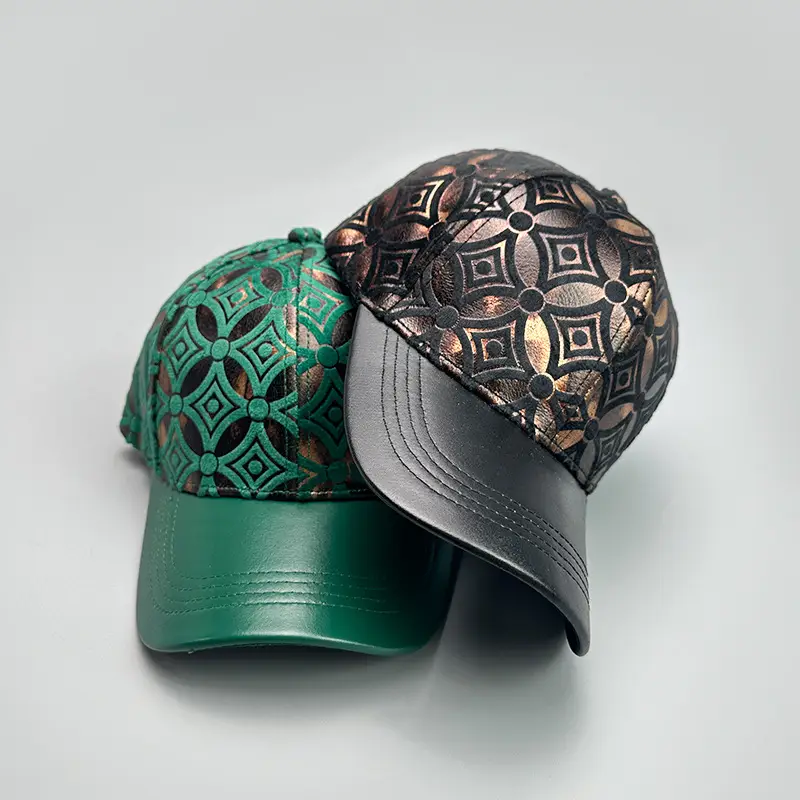 Men Women Red Patterned Baseball Cap — feature 3