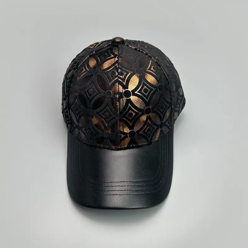 Men Women Red Patterned Baseball Cap — feature 5