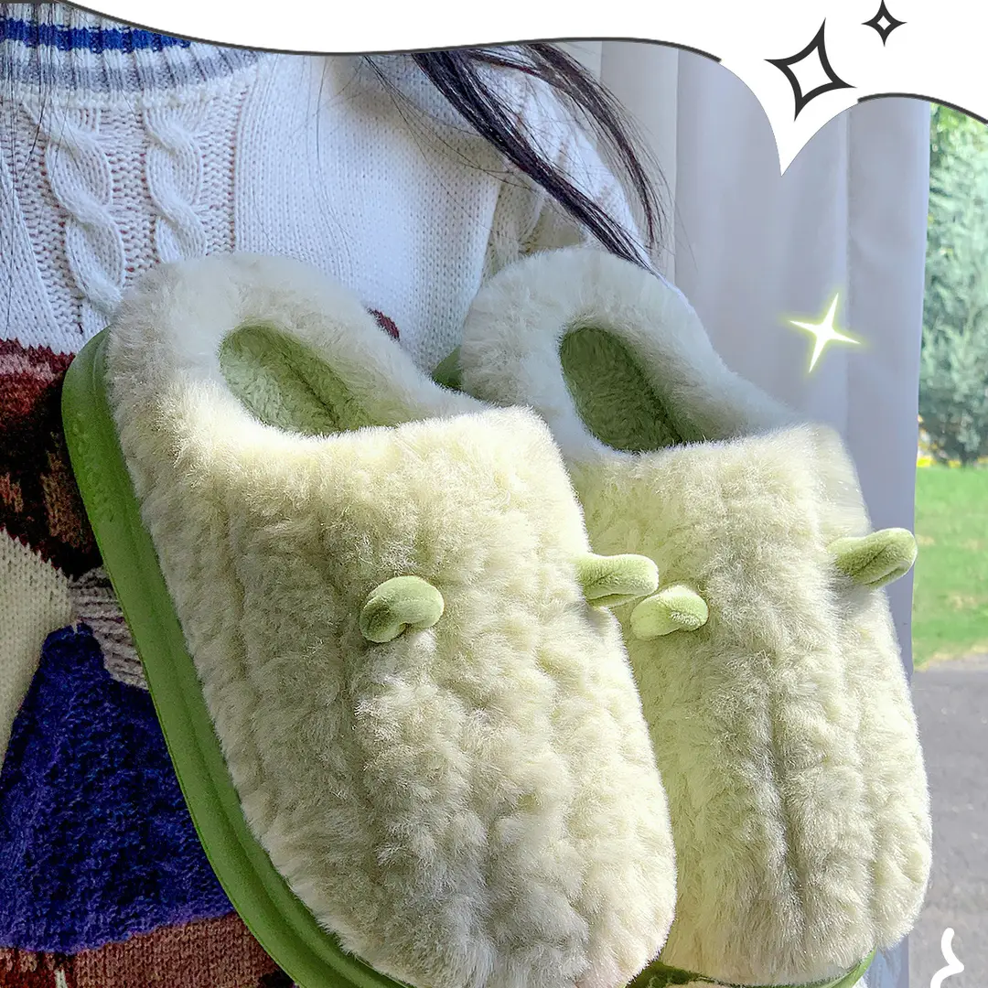 Jialiya Cotton Slippers for Women Winter 2025 New Indoor Home Confinement Warm Plush Winter Slippers for Men — feature 18