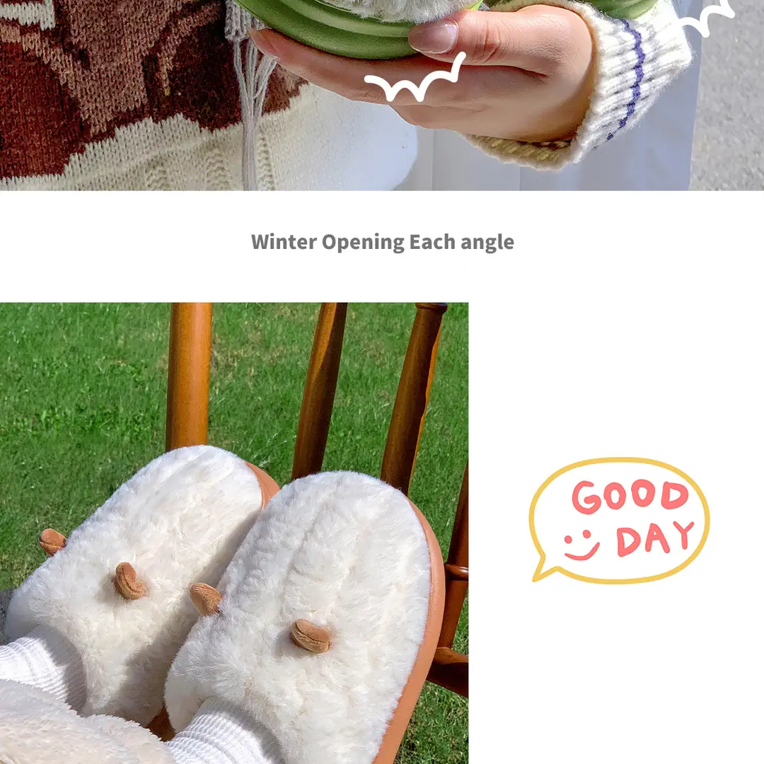 Jialiya Cotton Slippers for Women Winter 2025 New Indoor Home Confinement Warm Plush Winter Slippers for Men — feature 19