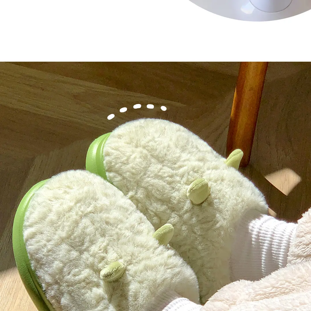 Jialiya Cotton Slippers for Women Winter 2025 New Indoor Home Confinement Warm Plush Winter Slippers for Men — feature 21