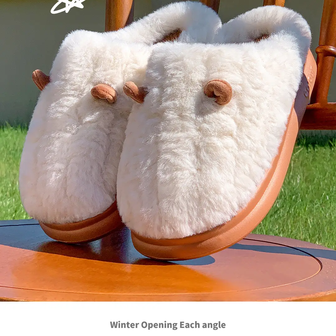 Jialiya Cotton Slippers for Women Winter 2025 New Indoor Home Confinement Warm Plush Winter Slippers for Men — feature 23