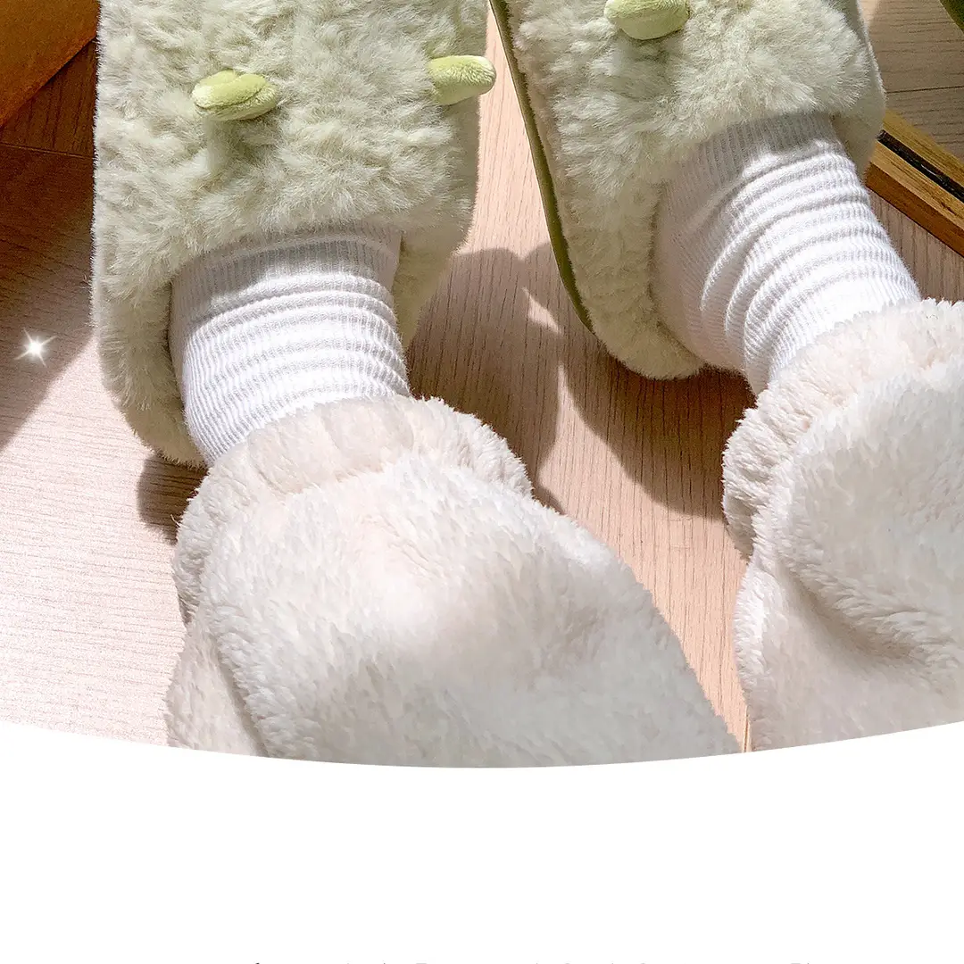 Jialiya Cotton Slippers for Women Winter 2025 New Indoor Home Confinement Warm Plush Winter Slippers for Men — feature 9