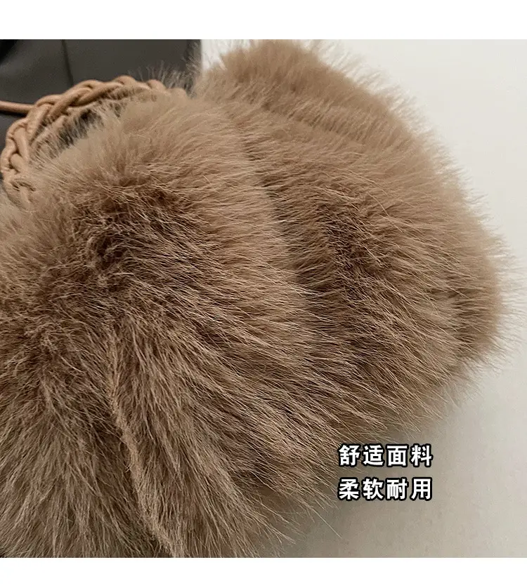 Women Furry Crossbody Bag Black 2023 Winter — feature 6