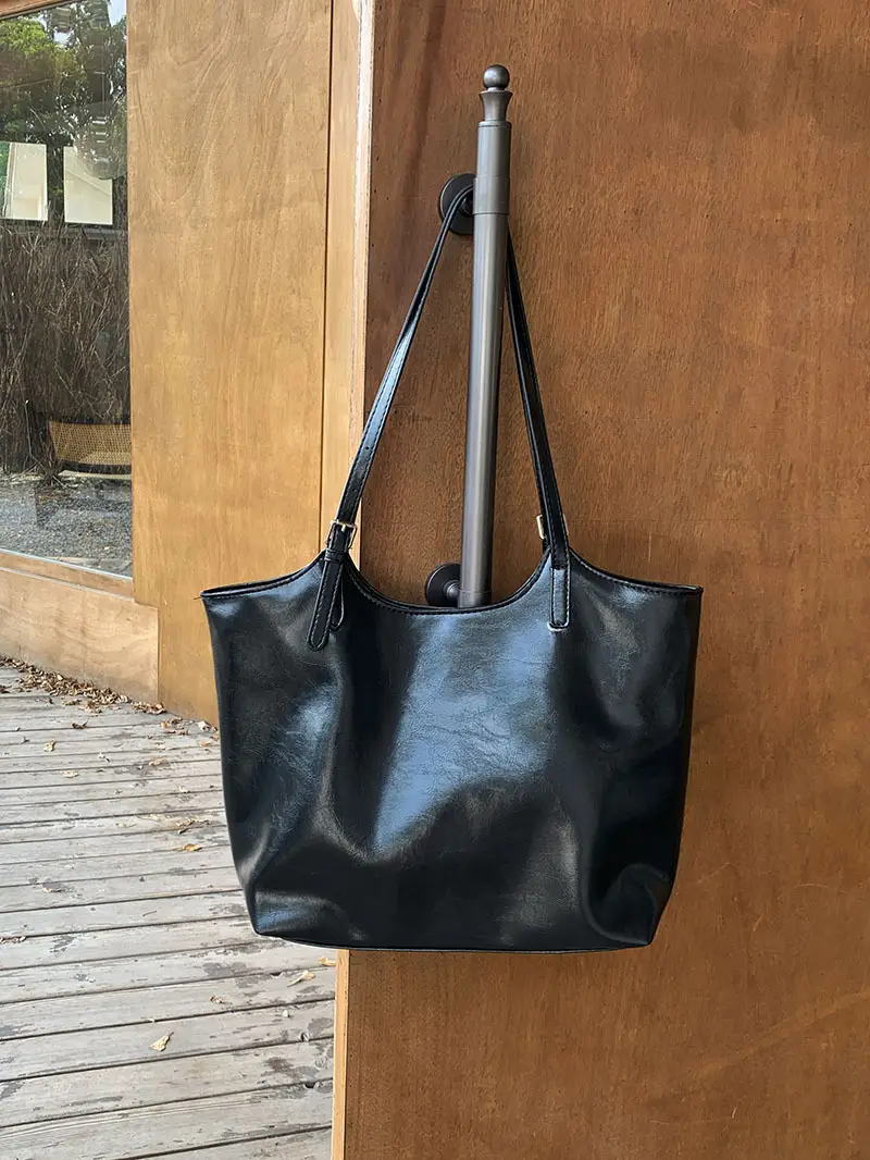 2024 Large Capacity Korean Style Tote Bag Brown — feature 9
