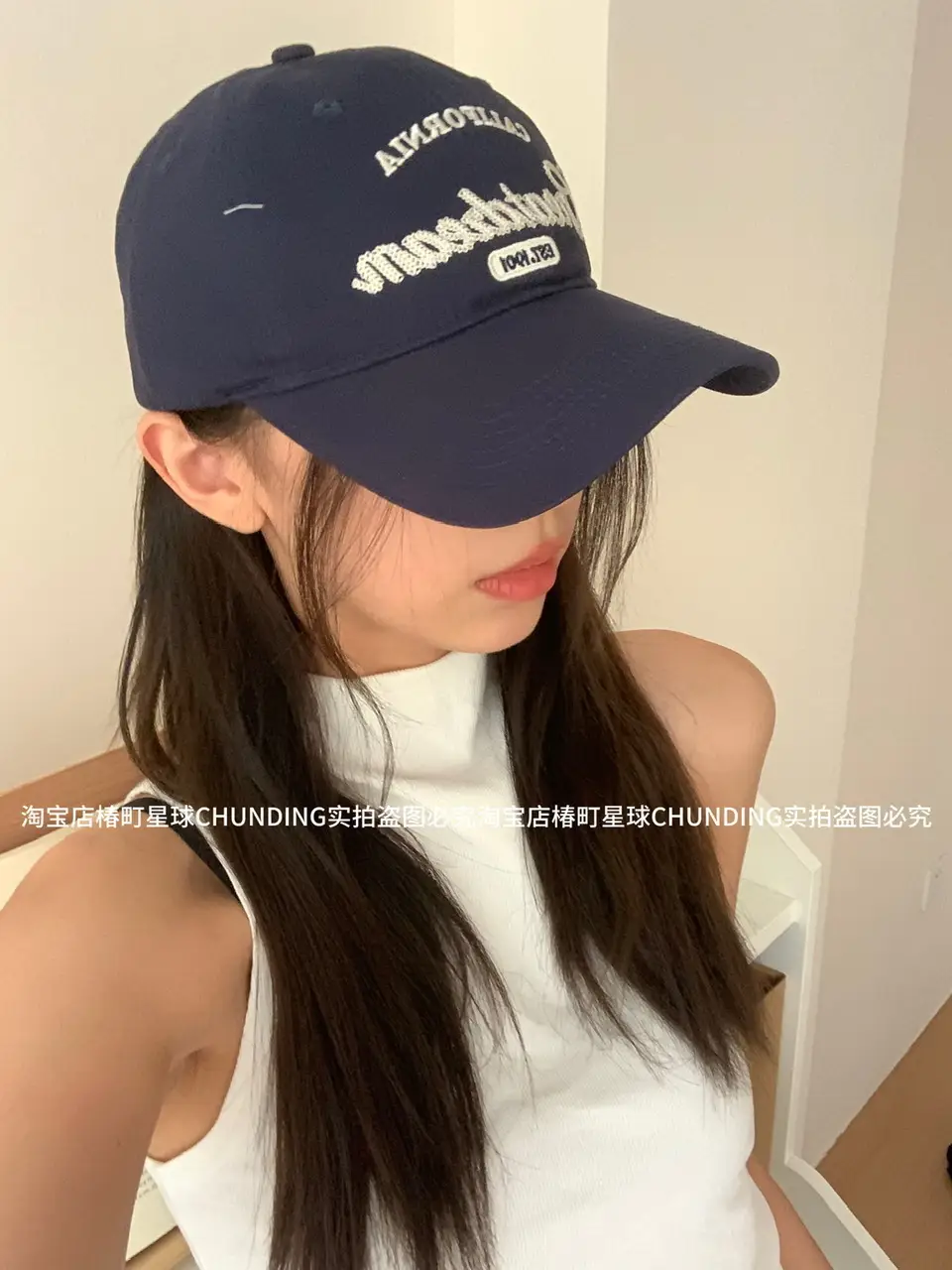 Red California Big Head Baseball Cap for Women — feature 5