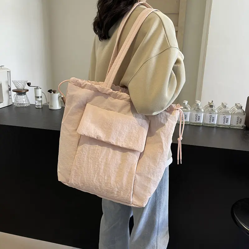 Black Korean Style Bucket Bag for Women - Image 5