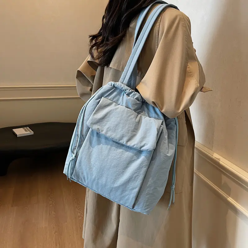 Black Korean Style Bucket Bag for Women - Image 7