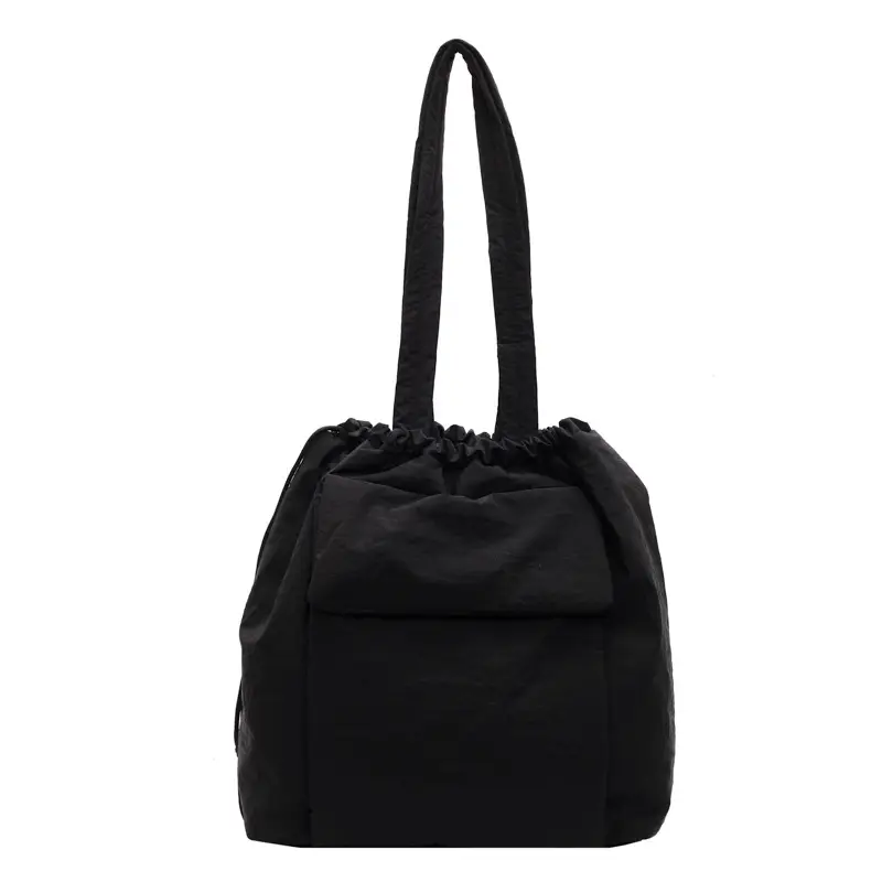 Black Korean Style Bucket Bag for Women - Image 9
