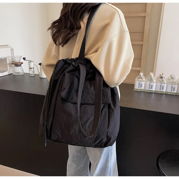 Black Korean Style Bucket Bag for Women — feature 12