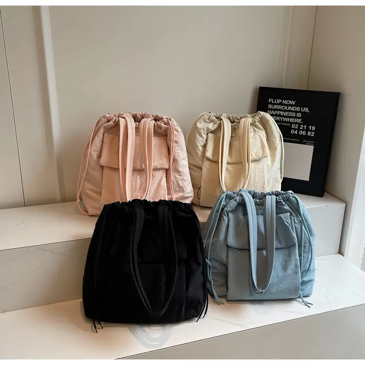 Black Korean Style Bucket Bag for Women — feature 8