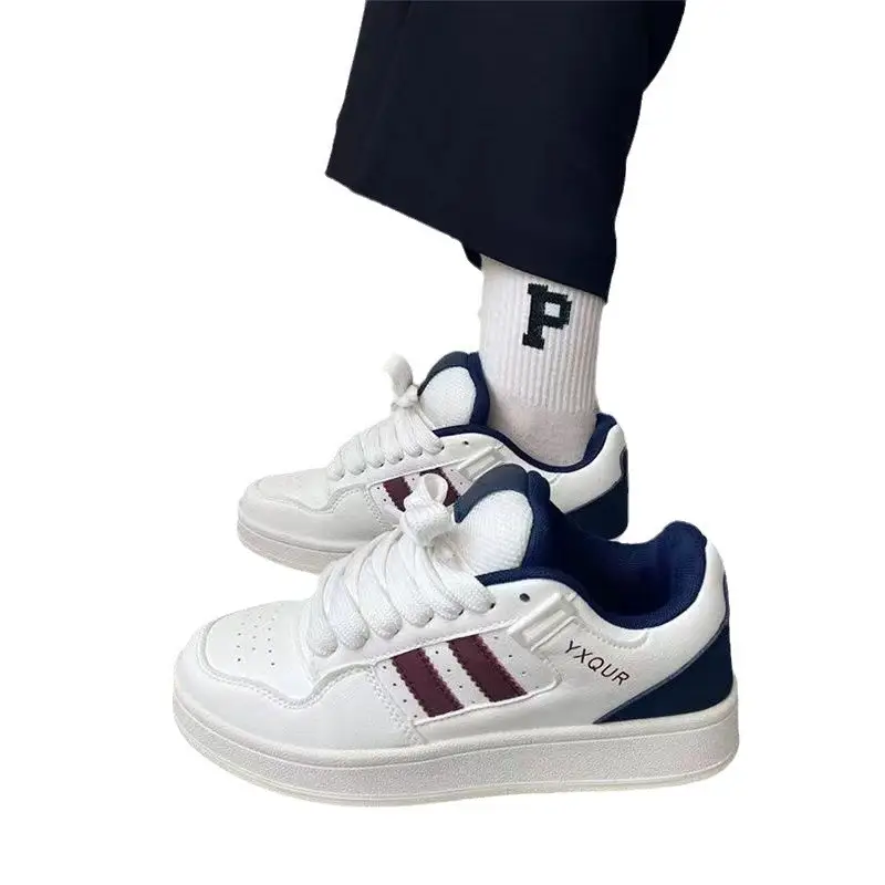Campus Style Niche Color-Blocked Bread Shoes for Women Ins Trend 2025 Autum New Versatile Sports and Leisure Leather Panel Shoes - Image 6