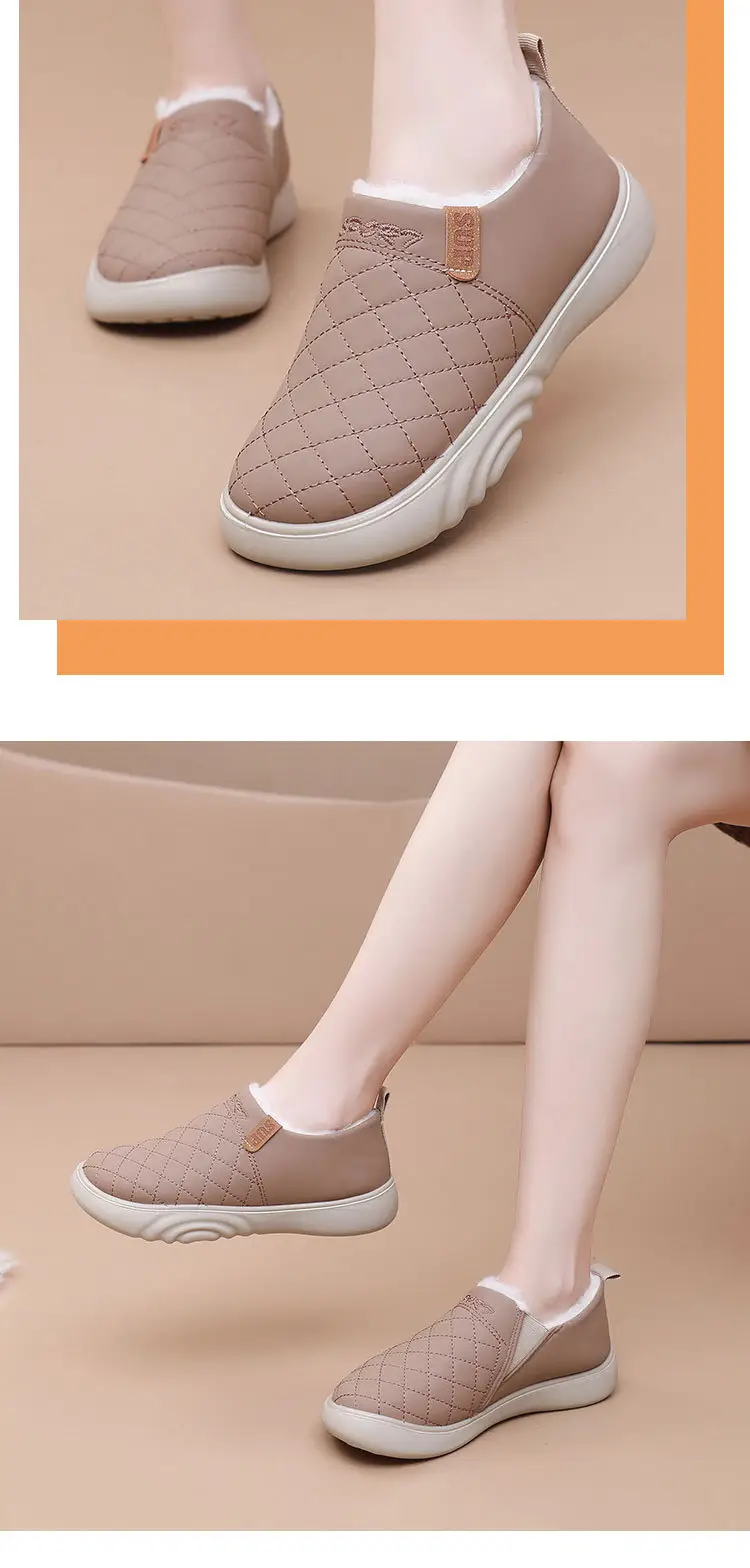 Old Beijing Cloth Shoes Women's Winter Cotton Wool Shoes Non-slip Thick Sole Slip-on Mom's Cotton Boots fleece-lined Thickened Warm Shoes — feature 13