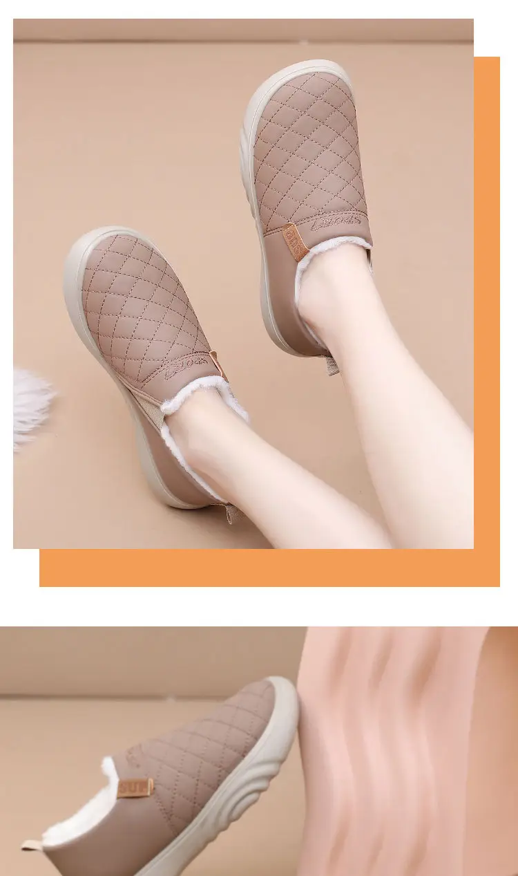 Old Beijing Cloth Shoes Women's Winter Cotton Wool Shoes Non-slip Thick Sole Slip-on Mom's Cotton Boots fleece-lined Thickened Warm Shoes — feature 14