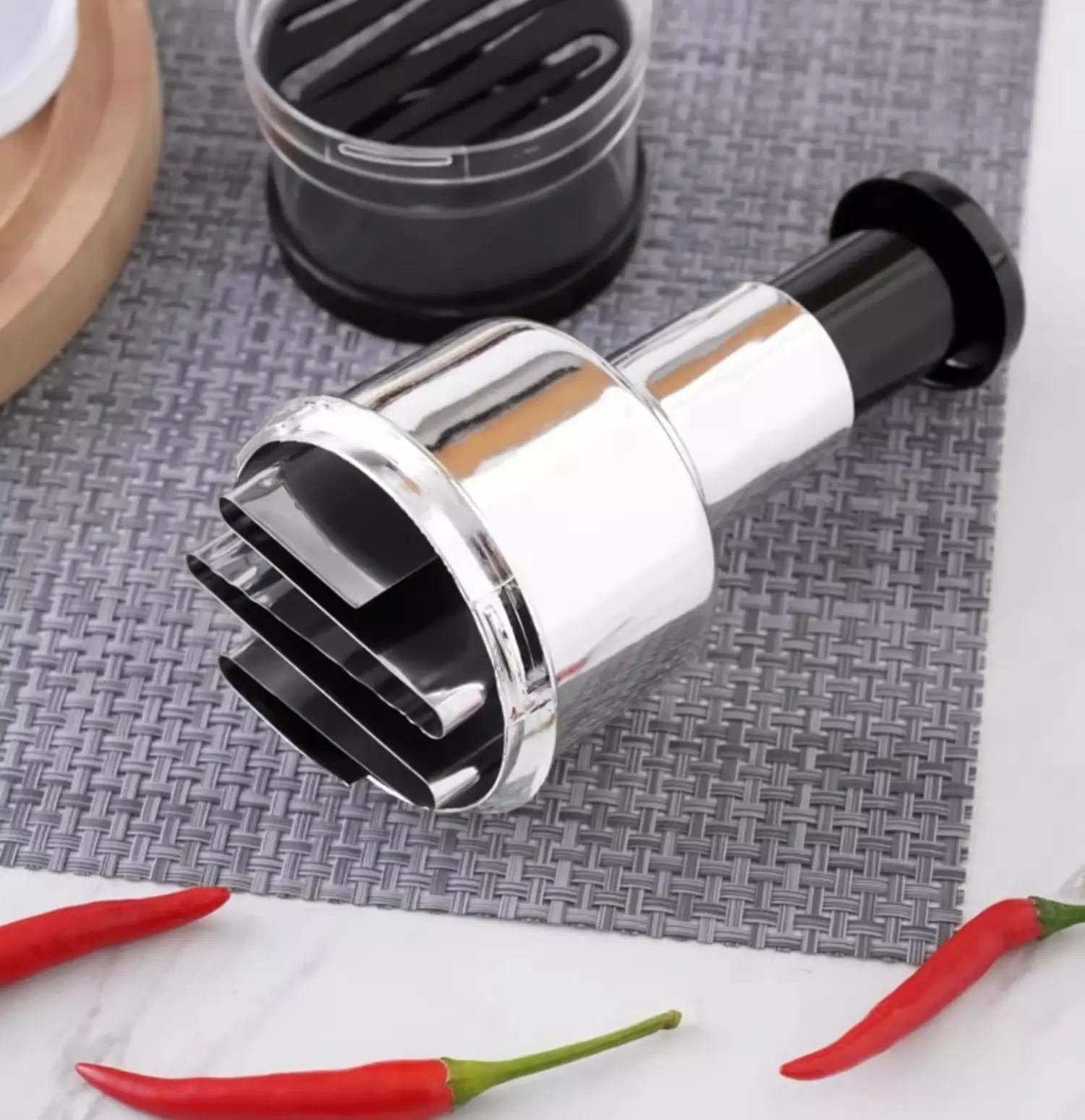 Stainless Steel Garlic Press 22cm Manual Peeler — feature 12