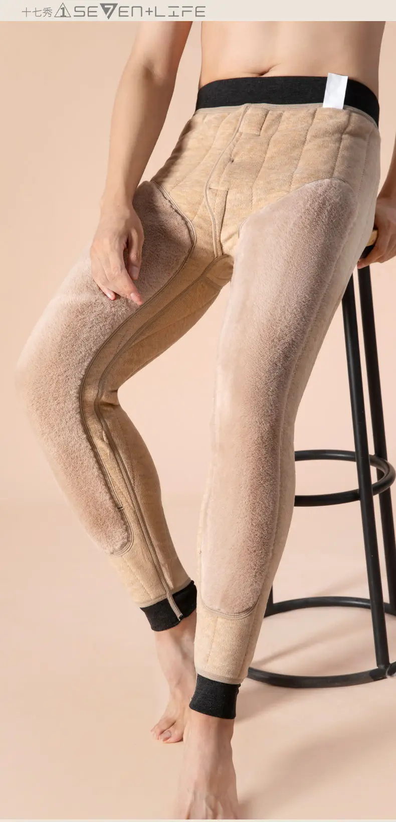 Northeast 100% Wool Long Knee Pants Men's Winter High Waist Thick Velvet Mink Color Ram Warm Pants for Women — feature 22