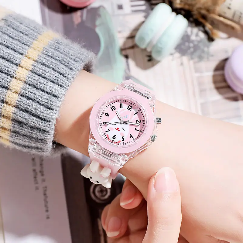 Soft Star Dailou Watch Children's Luminous Electronic Primary School Boys and Girls Children's Waterproof Cartoon Doll Quartz Watch — feature 25