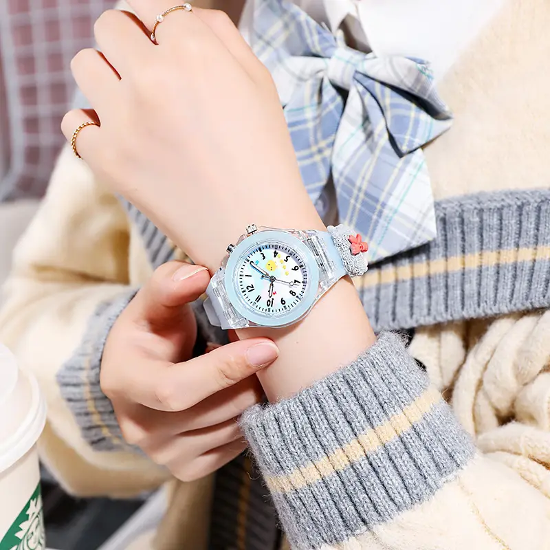 Soft Star Dailou Watch Children's Luminous Electronic Primary School Boys and Girls Children's Waterproof Cartoon Doll Quartz Watch — feature 26