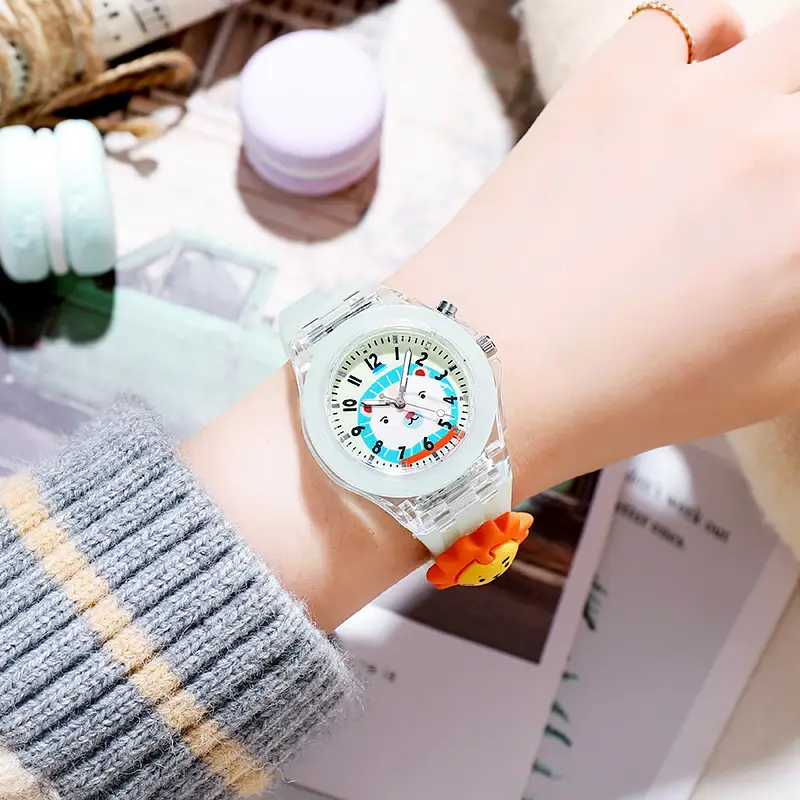 Soft Star Dailou Watch Children's Luminous Electronic Primary School Boys and Girls Children's Waterproof Cartoon Doll Quartz Watch — feature 27