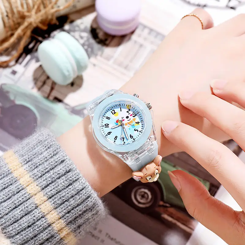 Soft Star Dailou Watch Children's Luminous Electronic Primary School Boys and Girls Children's Waterproof Cartoon Doll Quartz Watch — feature 29