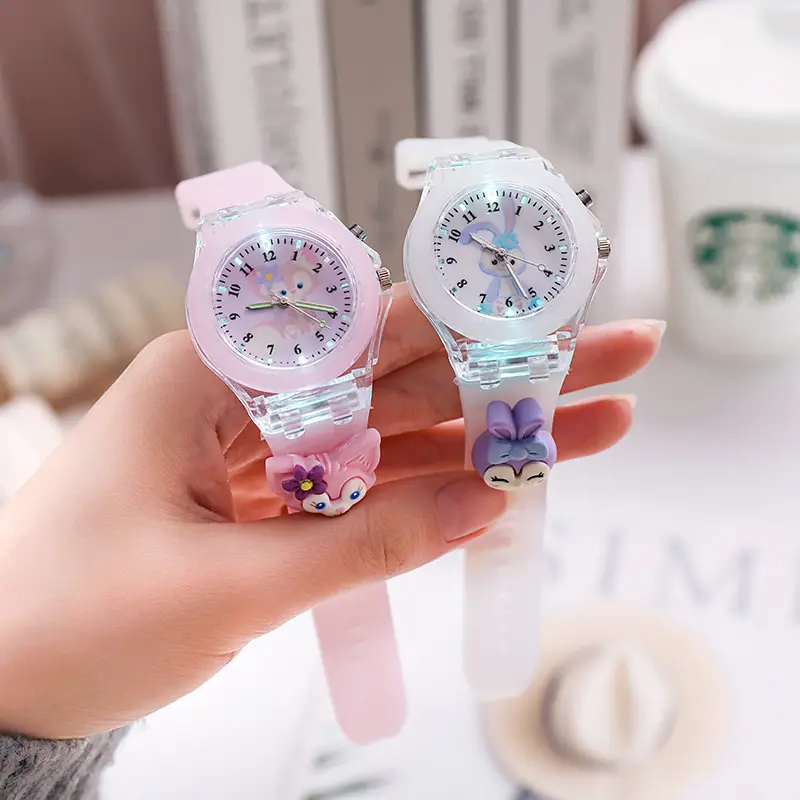 Soft Star Dailou Watch Children's Luminous Electronic Primary School Boys and Girls Children's Waterproof Cartoon Doll Quartz Watch — feature 5
