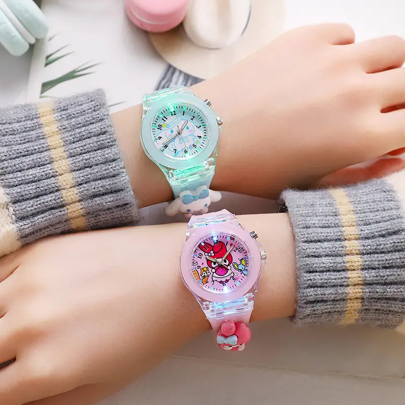 Soft Star Dailou Watch Children's Luminous Electronic Primary School Boys and Girls Children's Waterproof Cartoon Doll Quartz Watch — feature 7